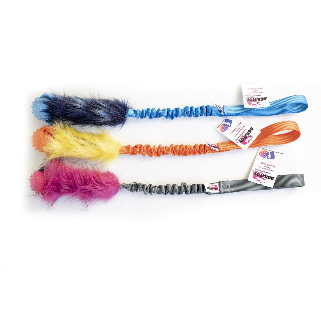 TUGX Faux Fur Bungee Ball Tug Toy