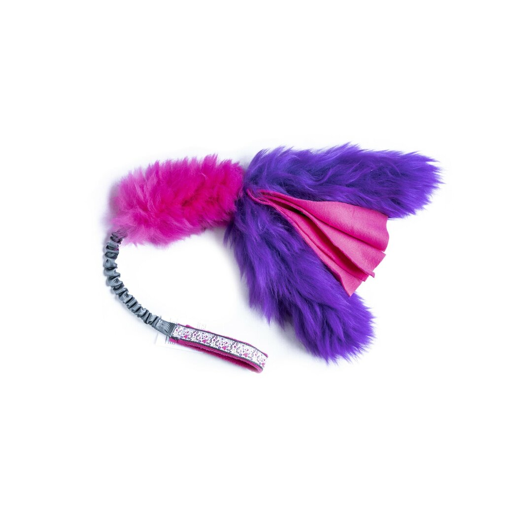 FurryTail Bungee Tug Toy with Sheepskin