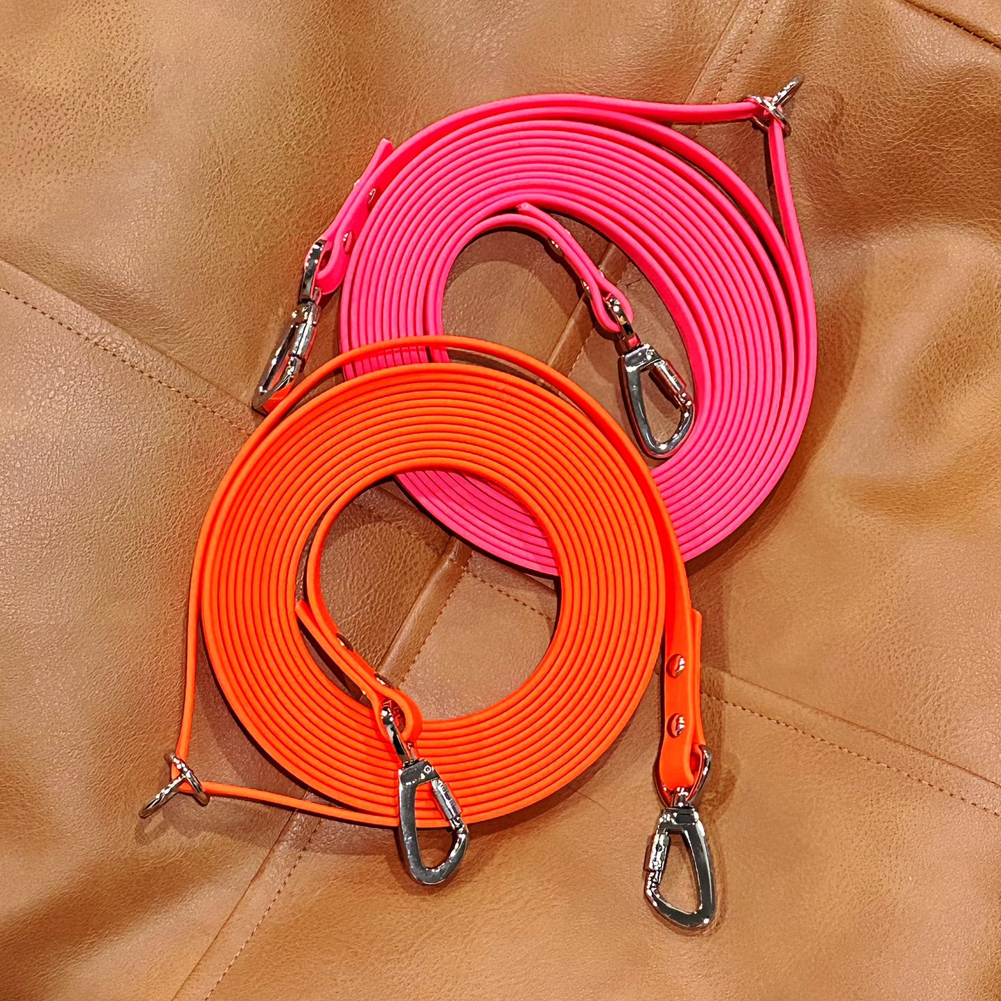 Custom BioThane® Hands Free Adjustable Long Leash