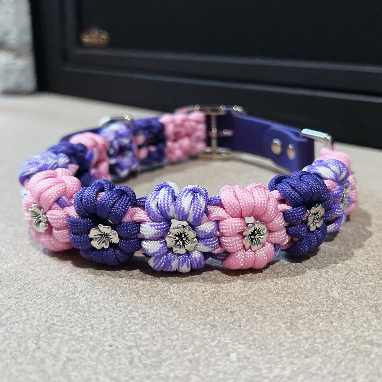 Blossom Dream - Paracord Flower Collar with BioThane® Adapter