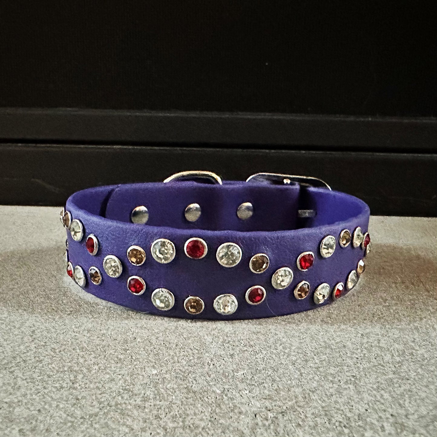 Eternal Orbit - 1" Custom BioThane® Gemstone Crystal Collar