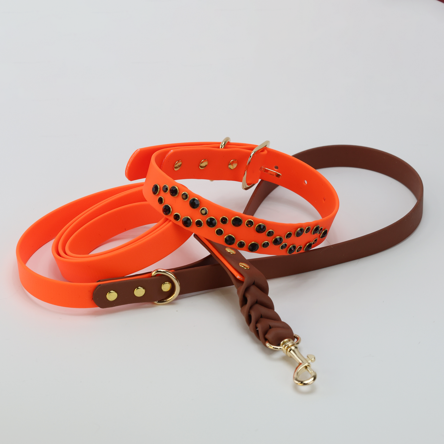 Eternal Orbit - 1" Custom BioThane® Gemstone Crystal Collar
