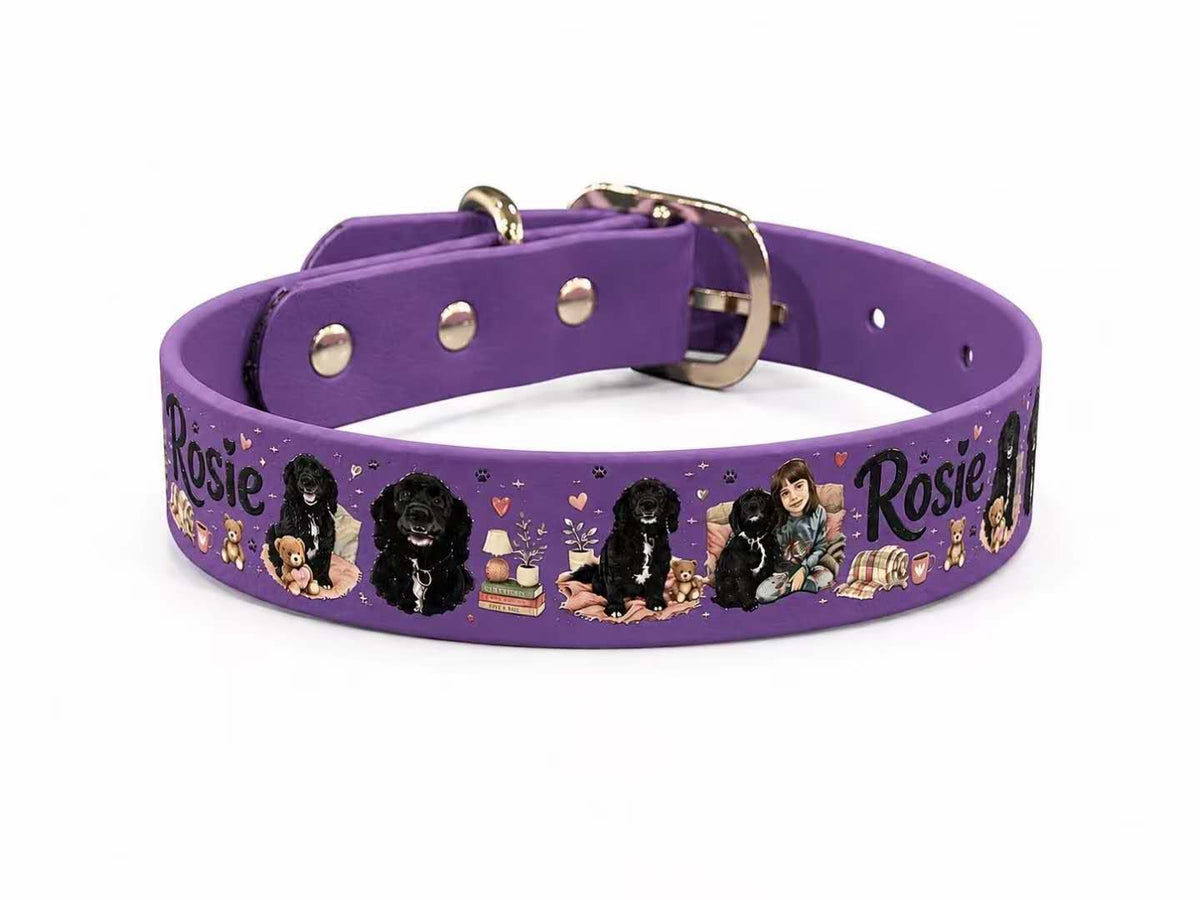 Custom UV Pattern Biothane Collar