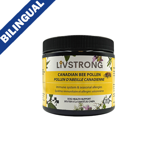 LIVSTRONG CANADIAN BEE POLLEN IMMUNE SYSTEM & SEASONAL ALLERGIES DOG & CAT HEALTH SUPPORT 150g