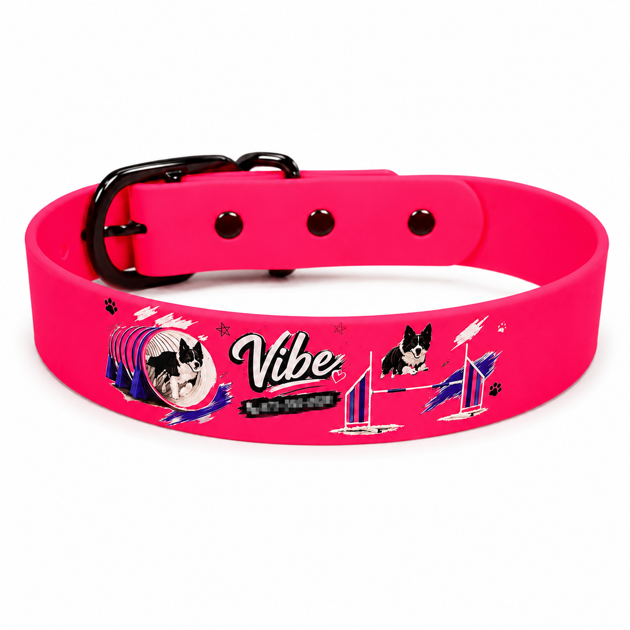 Custom UV Pattern Biothane Collar