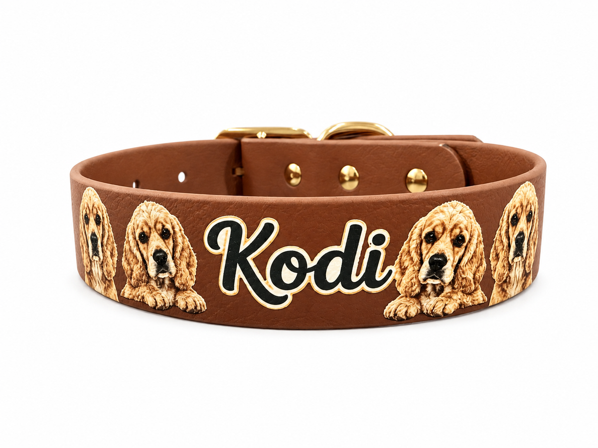 Custom UV Pattern Biothane Collar