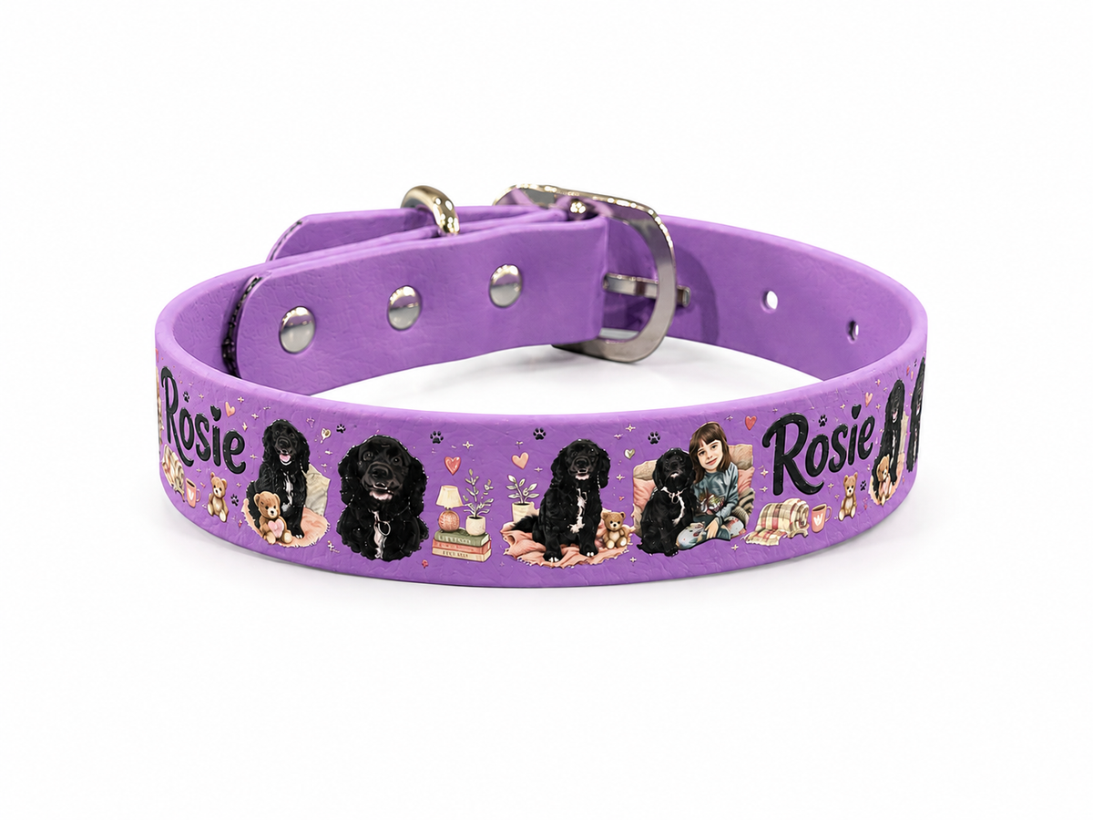 Custom UV Pattern Biothane Collar