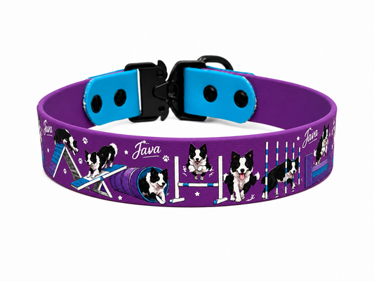 Custom UV Pattern Biothane Collar
