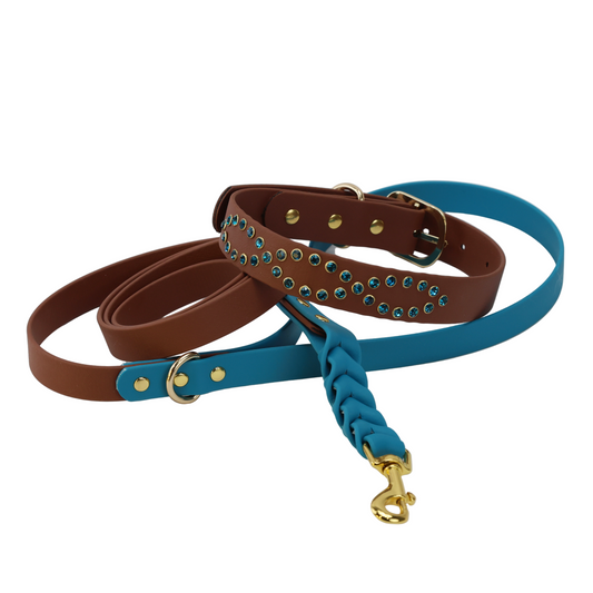 Eternal Orbit - 1" Custom BioThane® Gemstone Crystal Collar